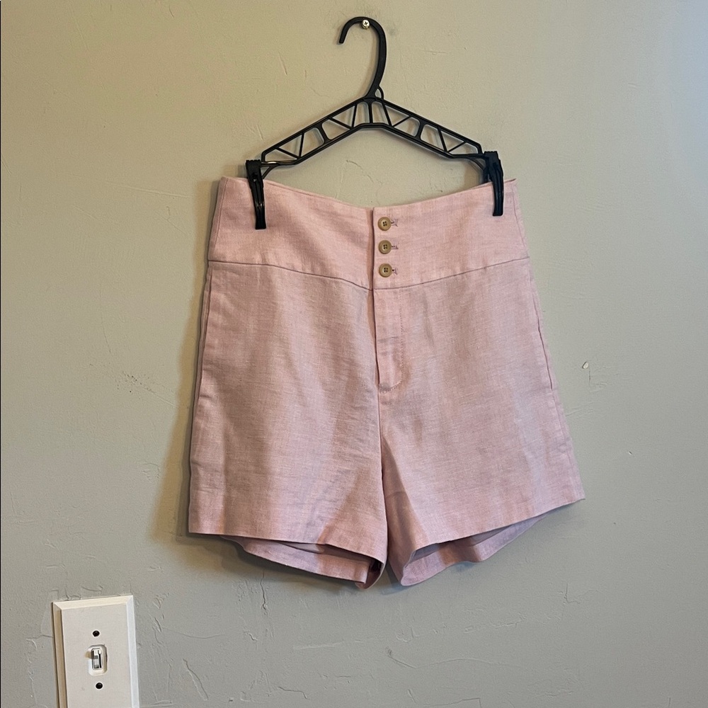 J Crew pink Linen and polyester shorts size 4